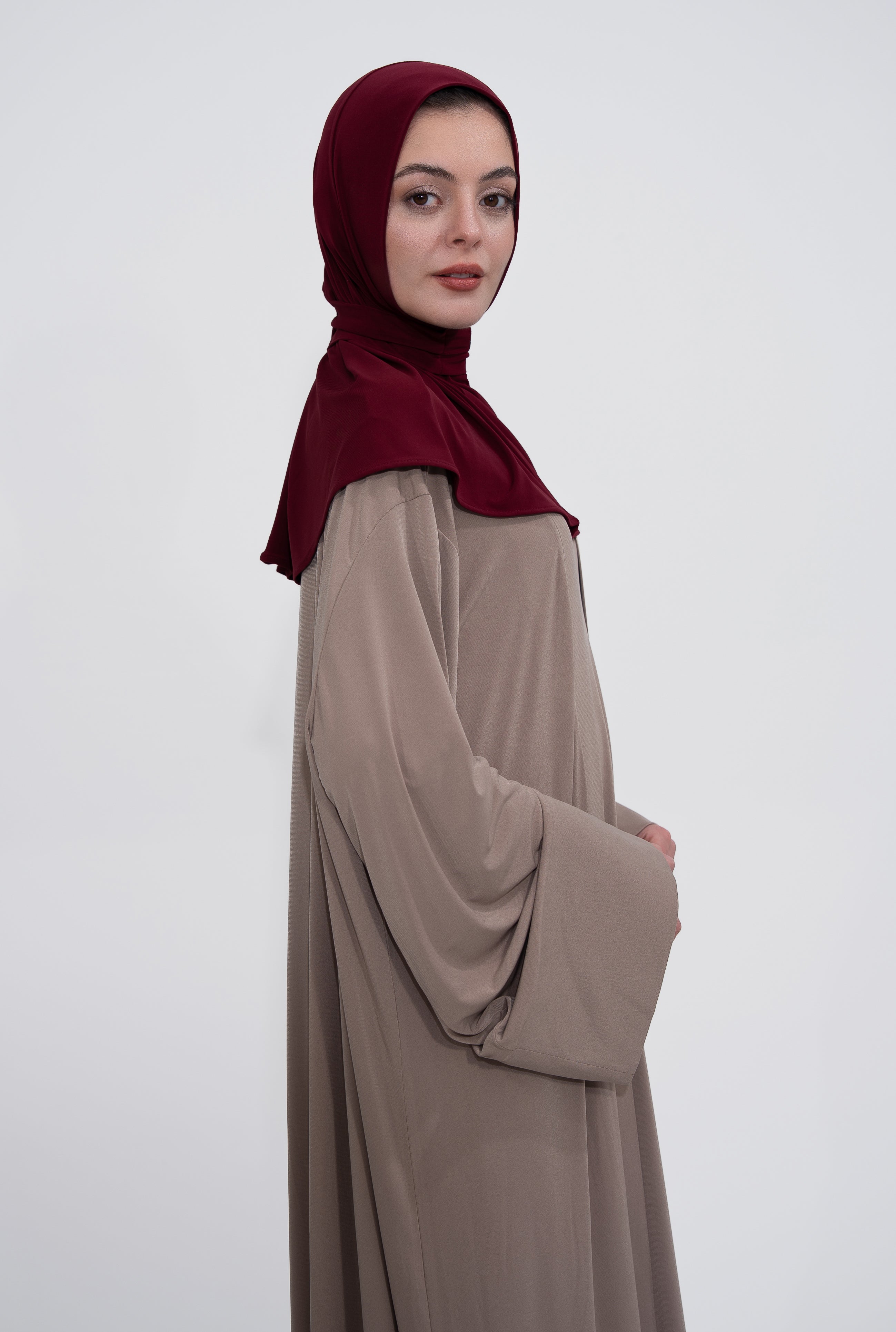 Tesettür Kaftan - Mushroom Brown