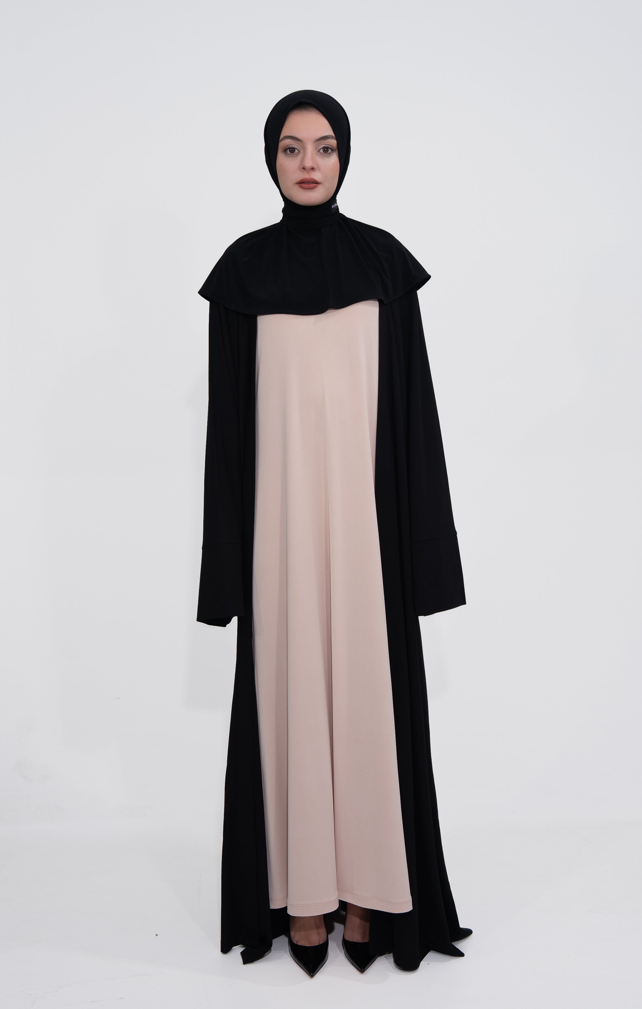 Tesettür Kaftan - Charcoal Black