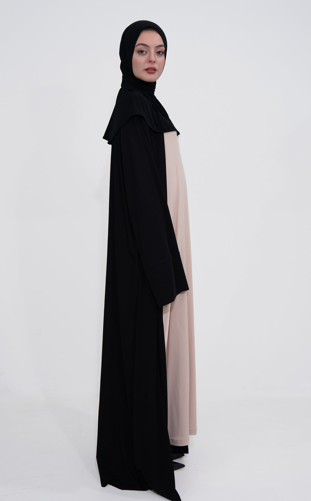 Tesettür Kaftan - Charcoal Black