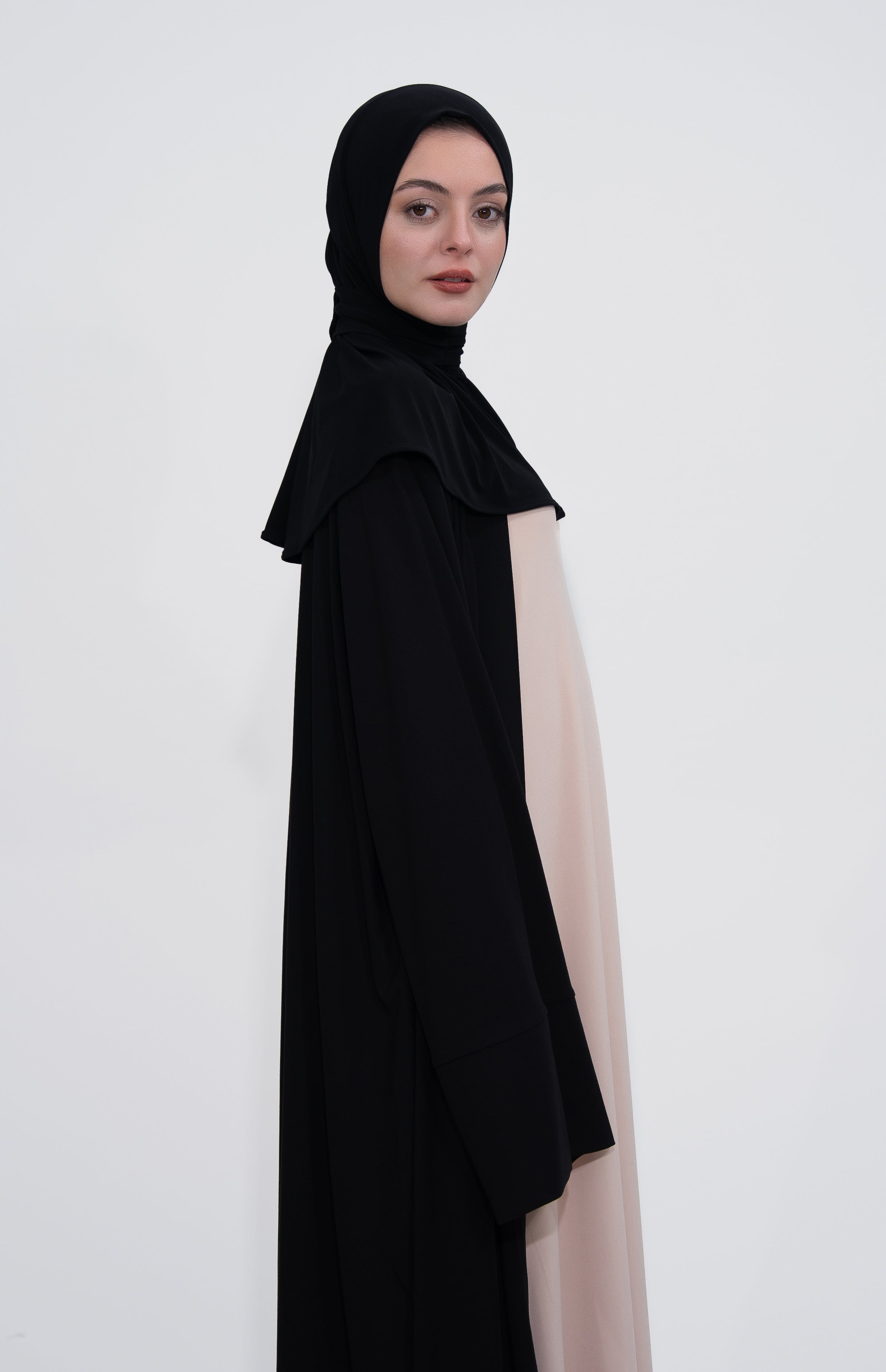 Tesettür Kaftan - Charcoal Black