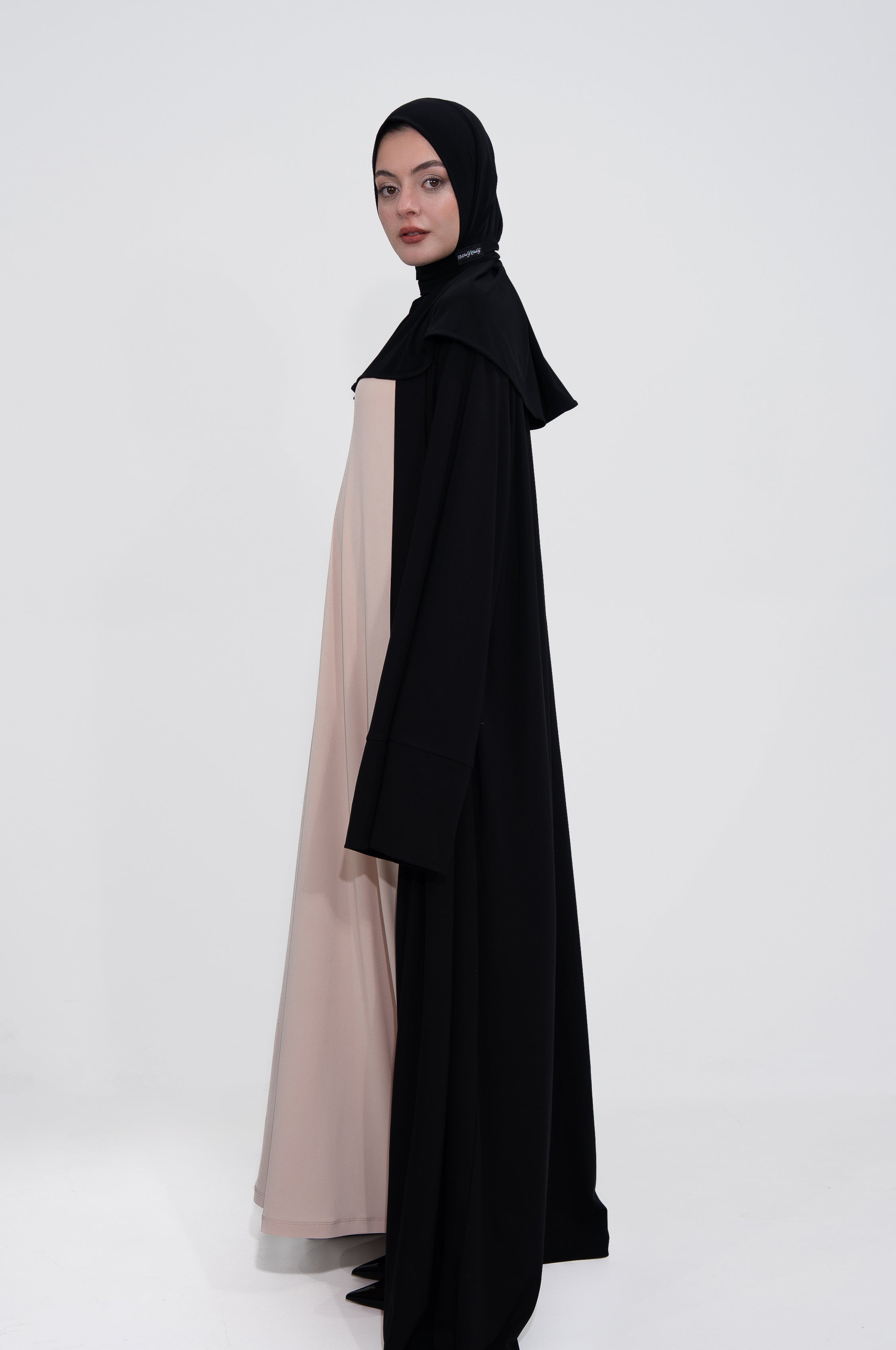 Tesettür Kaftan - Charcoal Black