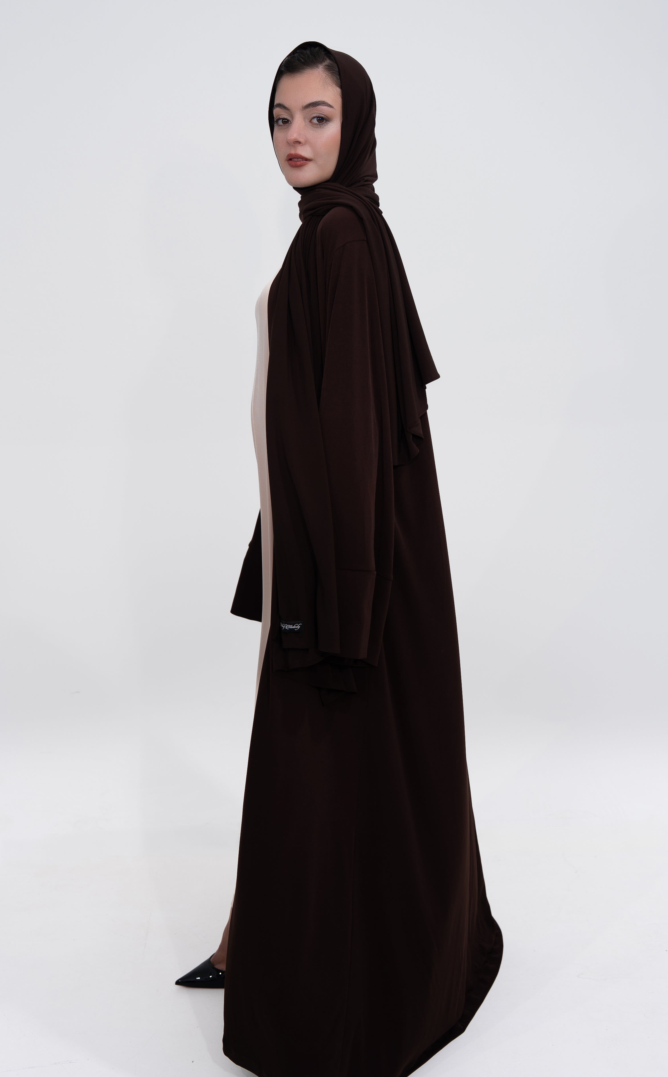 Tesettür Kaftan - Dark Burgundy Brown