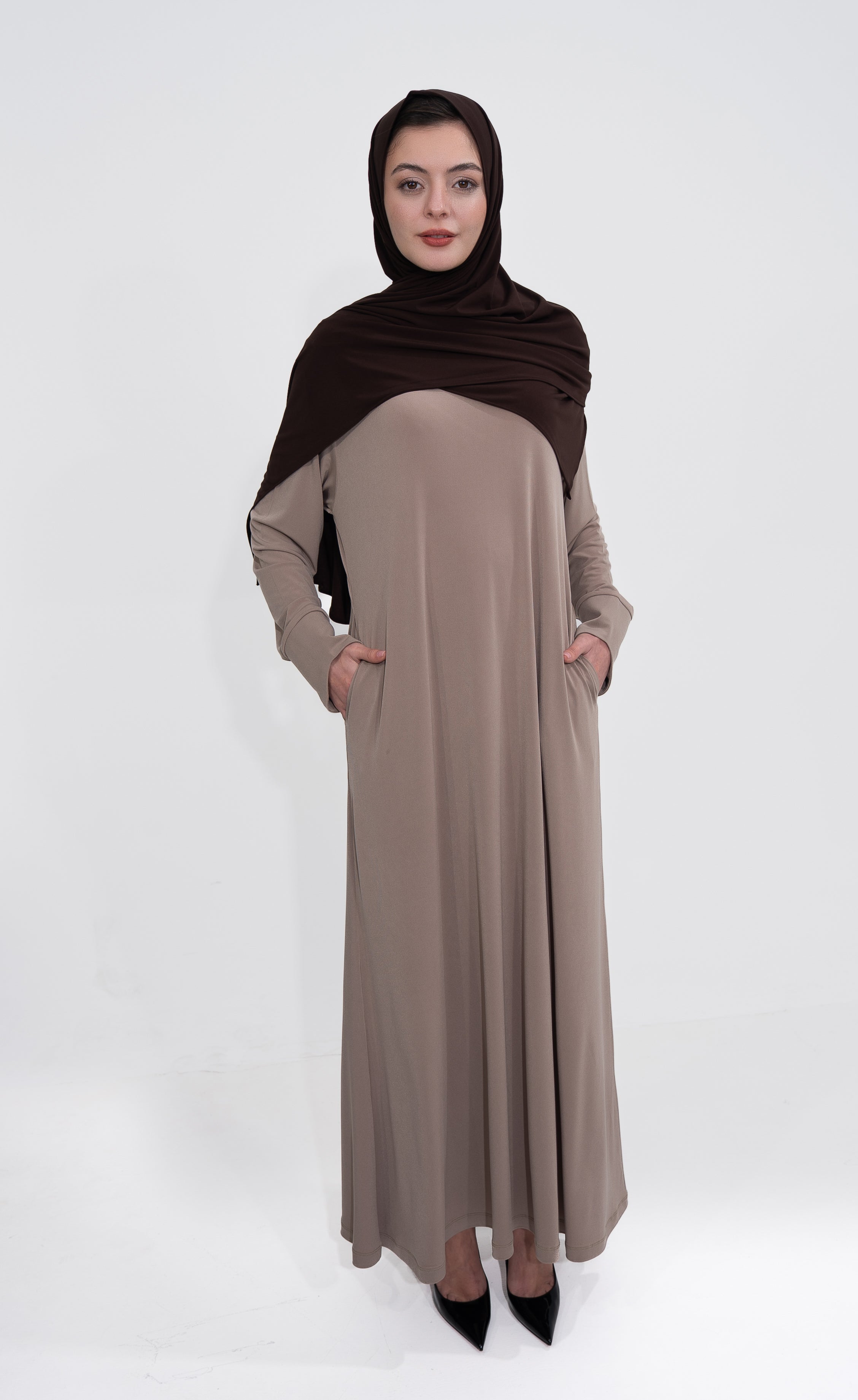 Hijab Kaftan - Charcoal Black