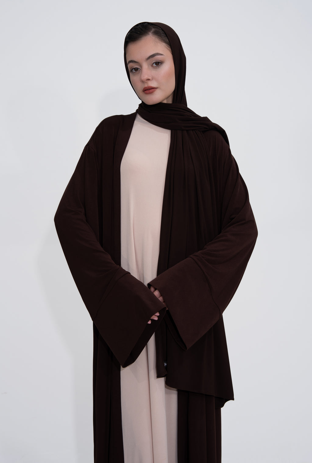 Tesettür Kaftan - Dark Burgundy Brown