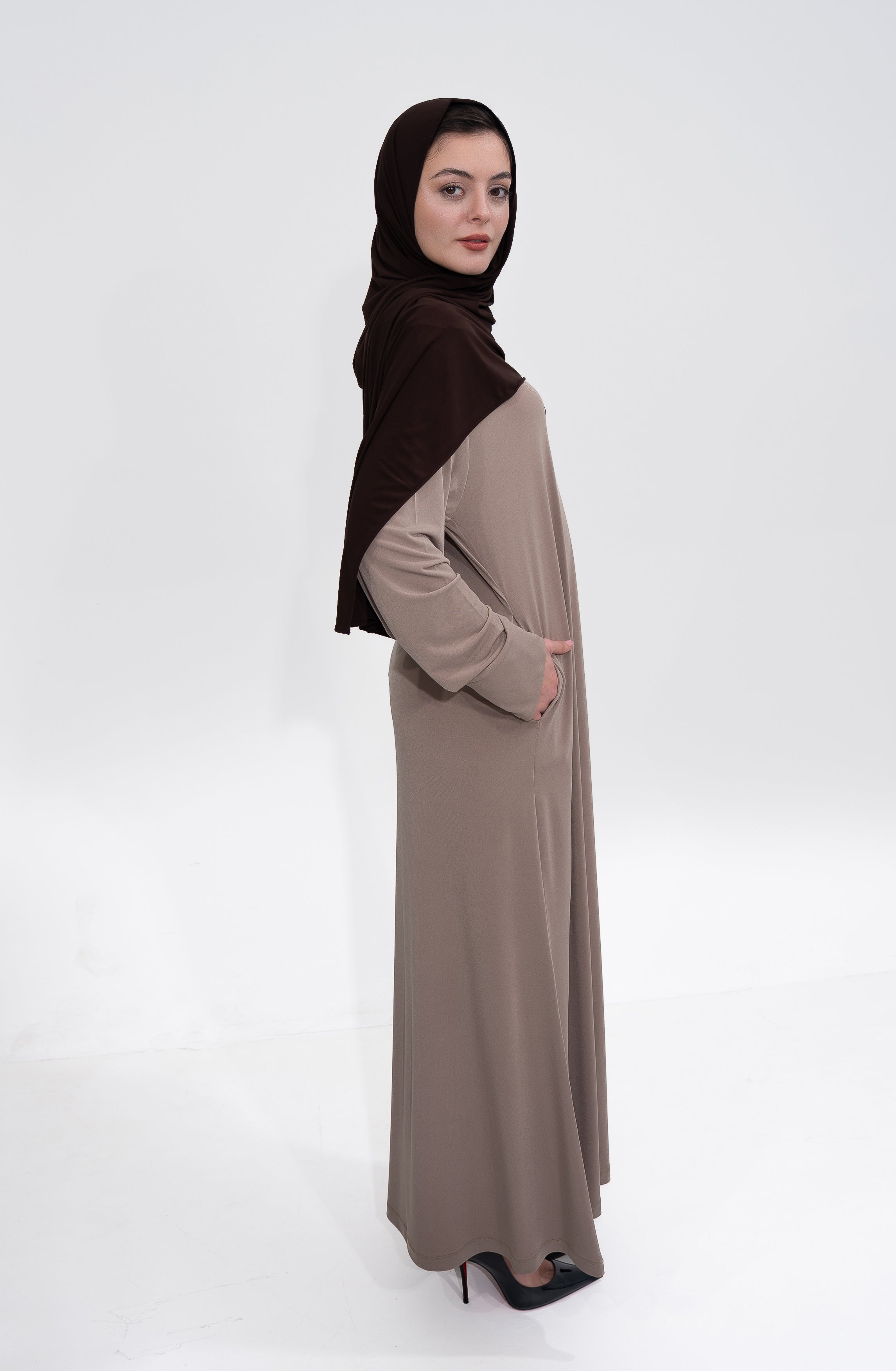 Tesettür Kaftan - Dusty Rose Taupe