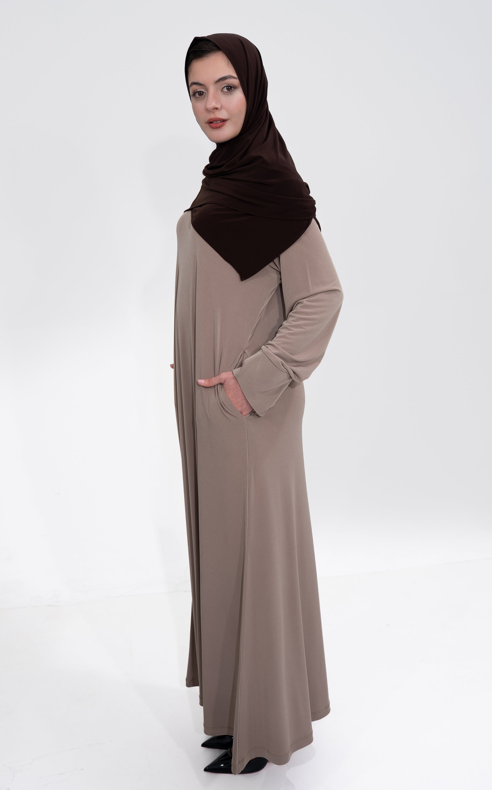 Tesettür Kaftan - Dusty Rose Taupe