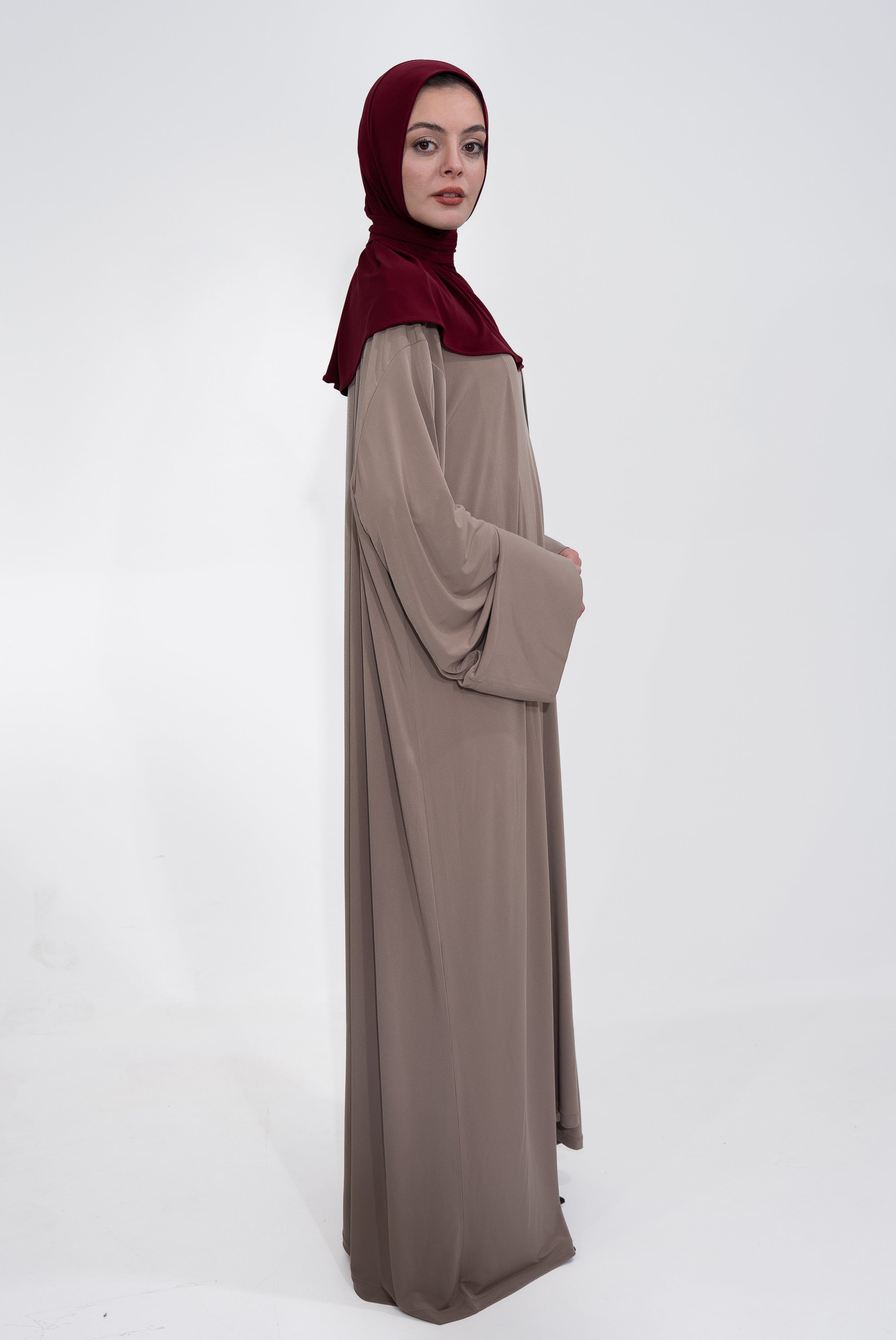 Tesettür Kaftan - Mushroom Brown